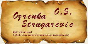 Ozrenka Strugarević vizit kartica